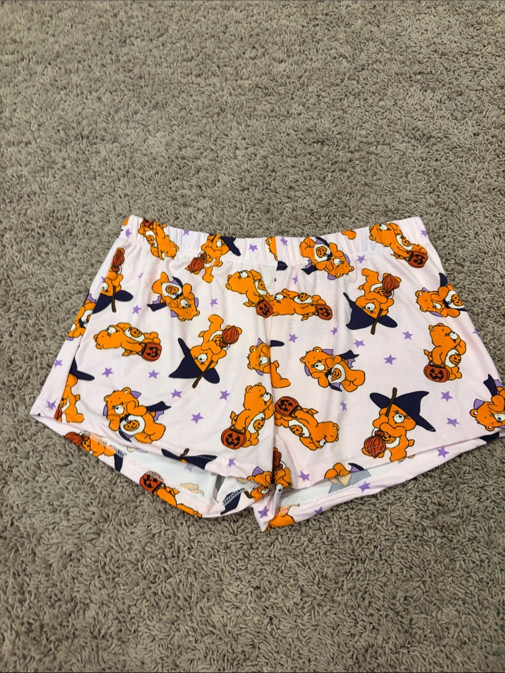 Care Bears Halloween Lounge Shorts - Orange & White